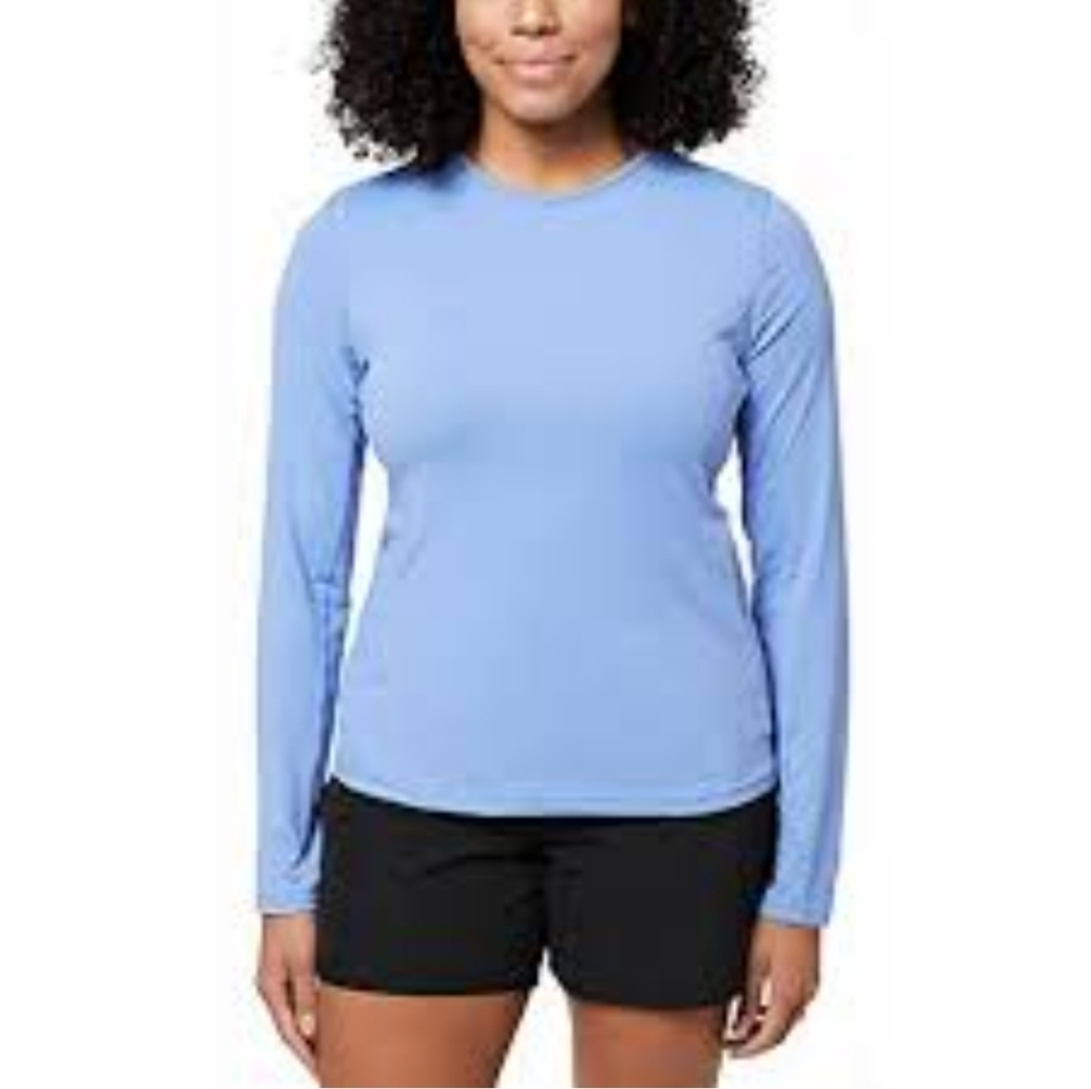 Hang Ten Women's Blue Stretch Knit Long Sleeve Top NWT (Size XL)